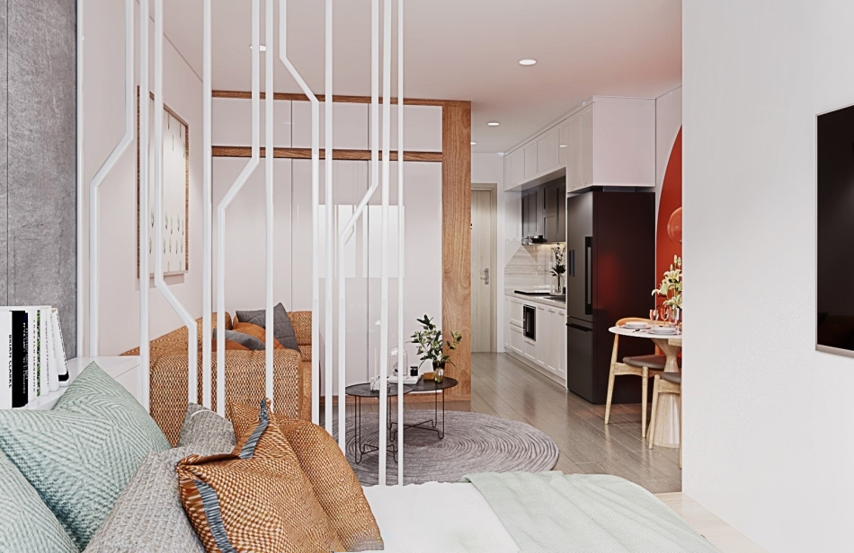 Cần cho thuê căn hộ 2 phòng ngủ tầng thấp view khu thương mại dịch vụ dự án Vinhomes Ocean Park 2